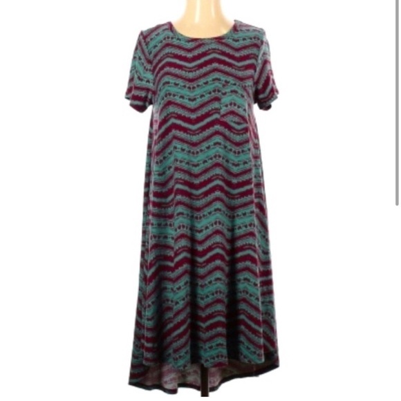 ✅ Bundle of two LulaRoe Oversized Casual  Dress Sz XS Stripped/ Bohemian Print - Picture 4 of 16